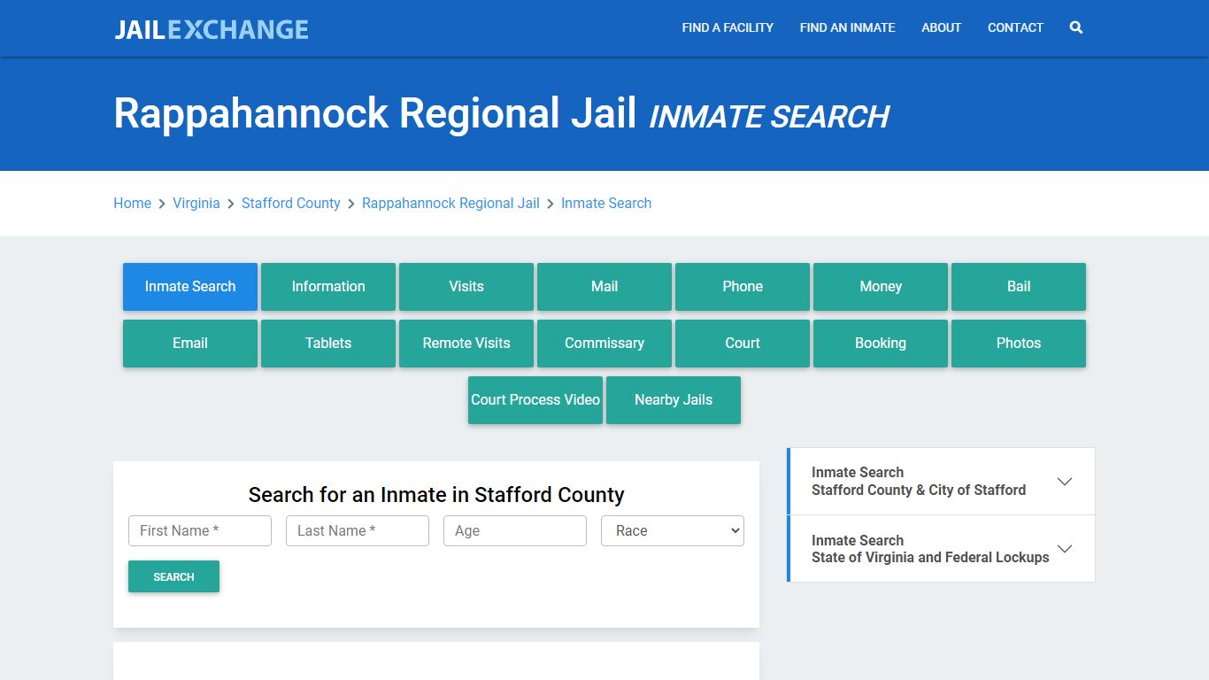 Rappahannock Regional Jail, VA Inmate Search: Roster & Mugshots