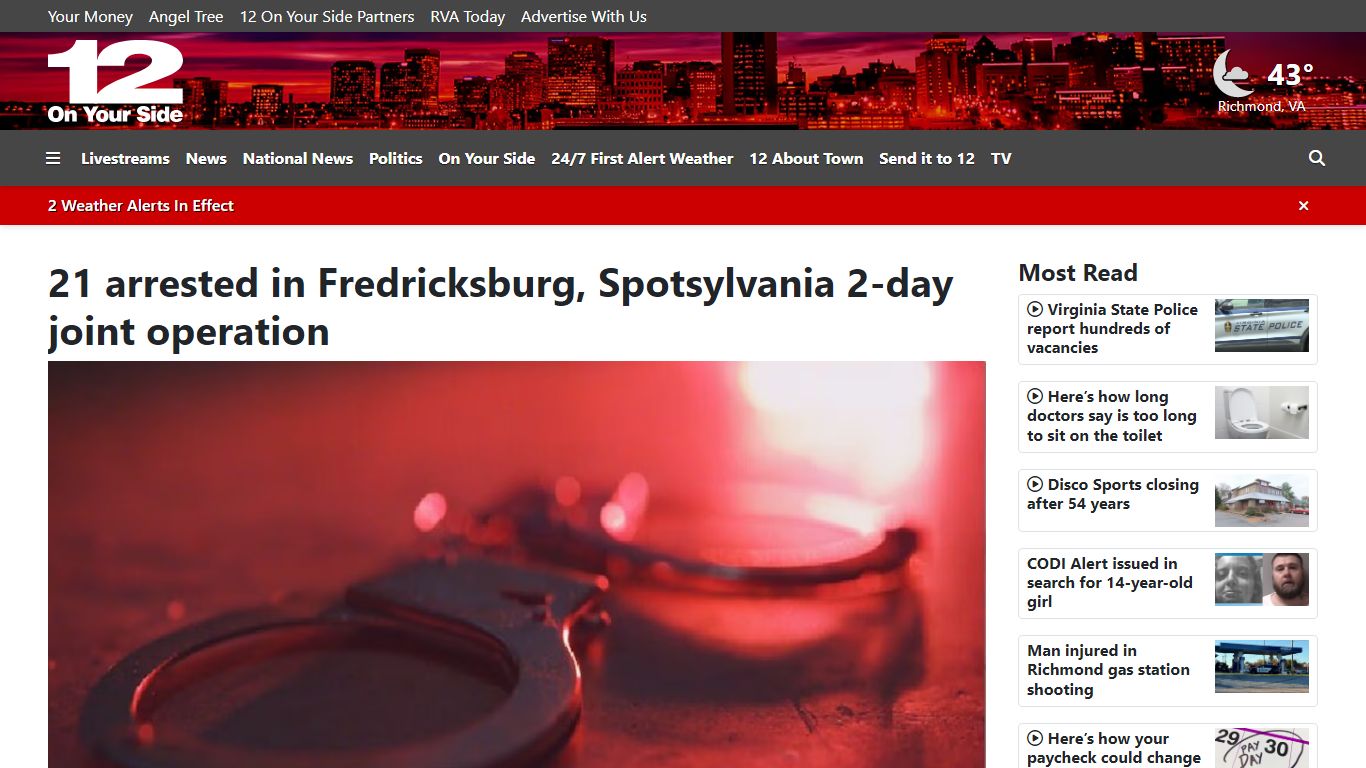 21 arrested in Fredricksburg, Spotsylvania 2-day joint ...